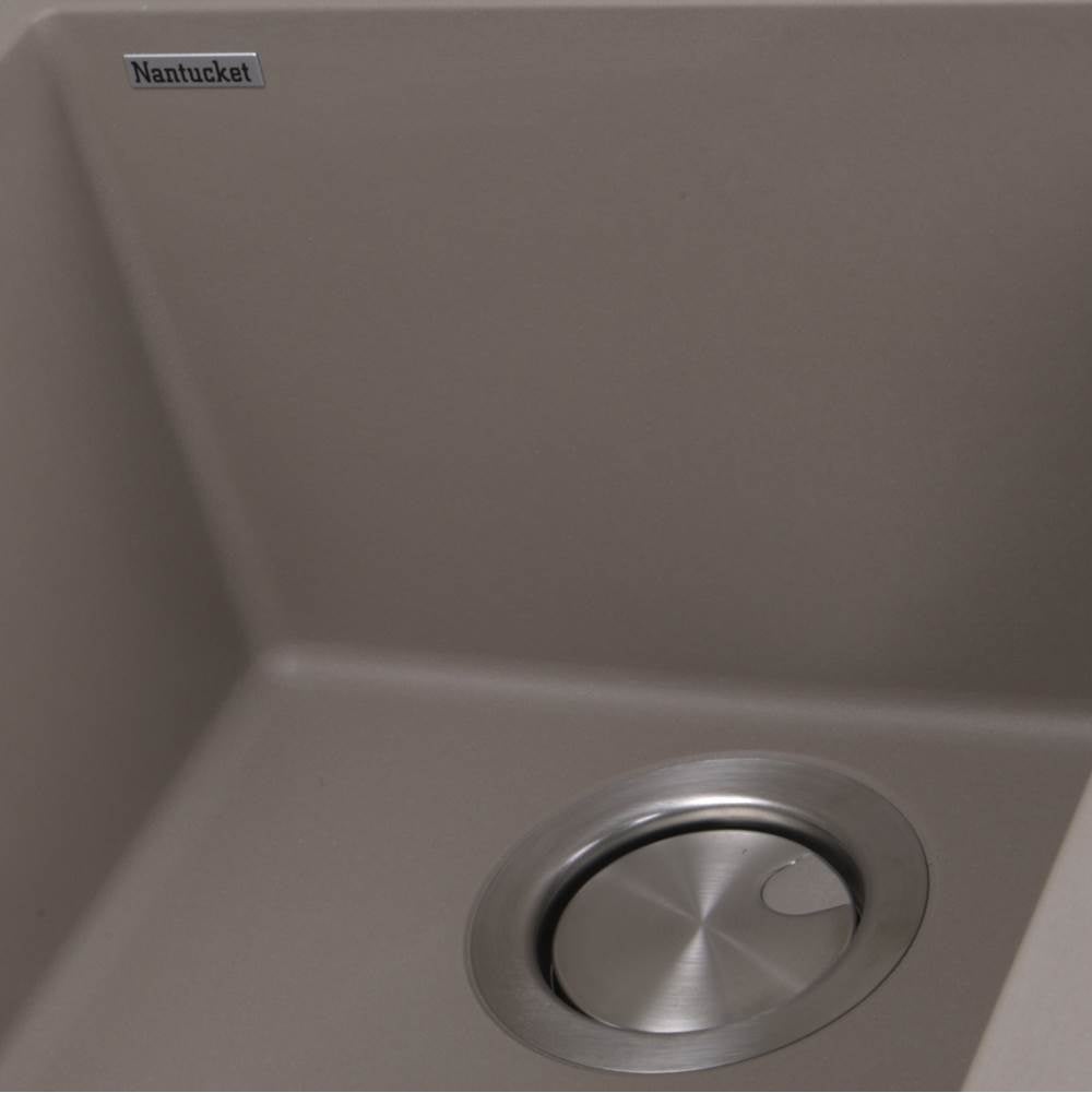 17'' Single Bowl Undermount Granite Composite Bar-Prep Sink Black