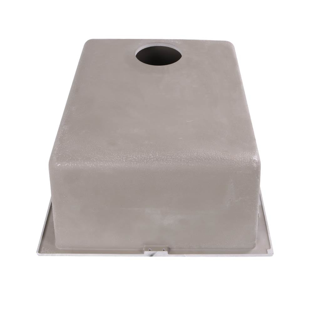 17'' Single Bowl Undermount Granite Composite Bar-Prep Sink Black