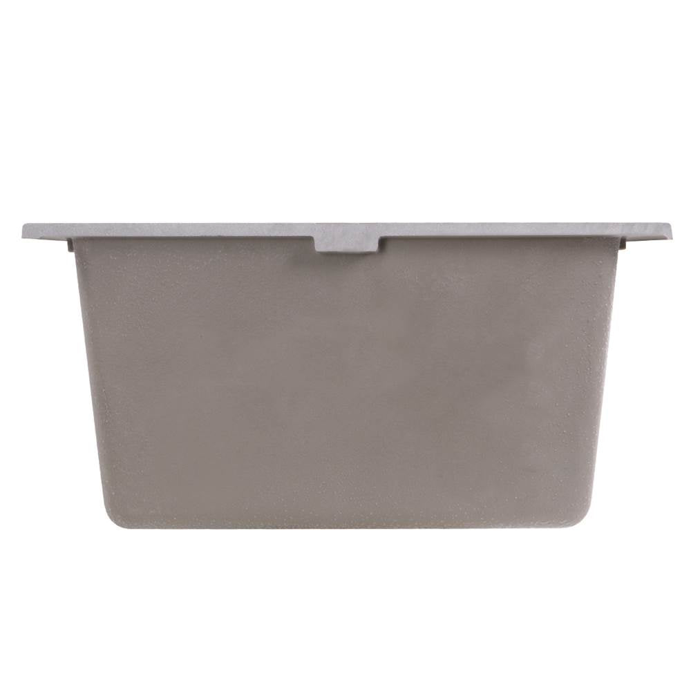 17'' Single Bowl Undermount Granite Composite Bar-Prep Sink Black