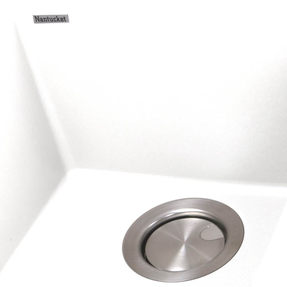 17'' Single Bowl Undermount Granite Composite Bar-Prep Sink White