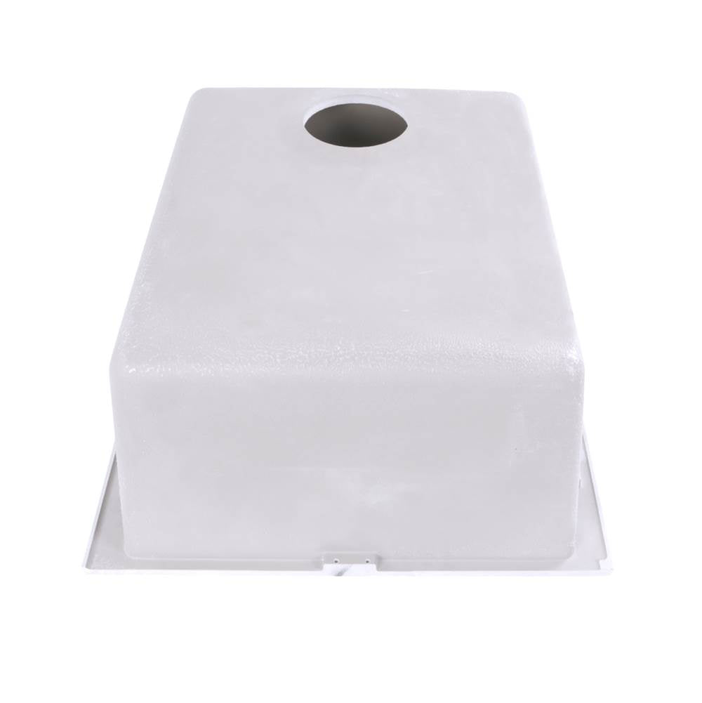 17'' Single Bowl Undermount Granite Composite Bar-Prep Sink White