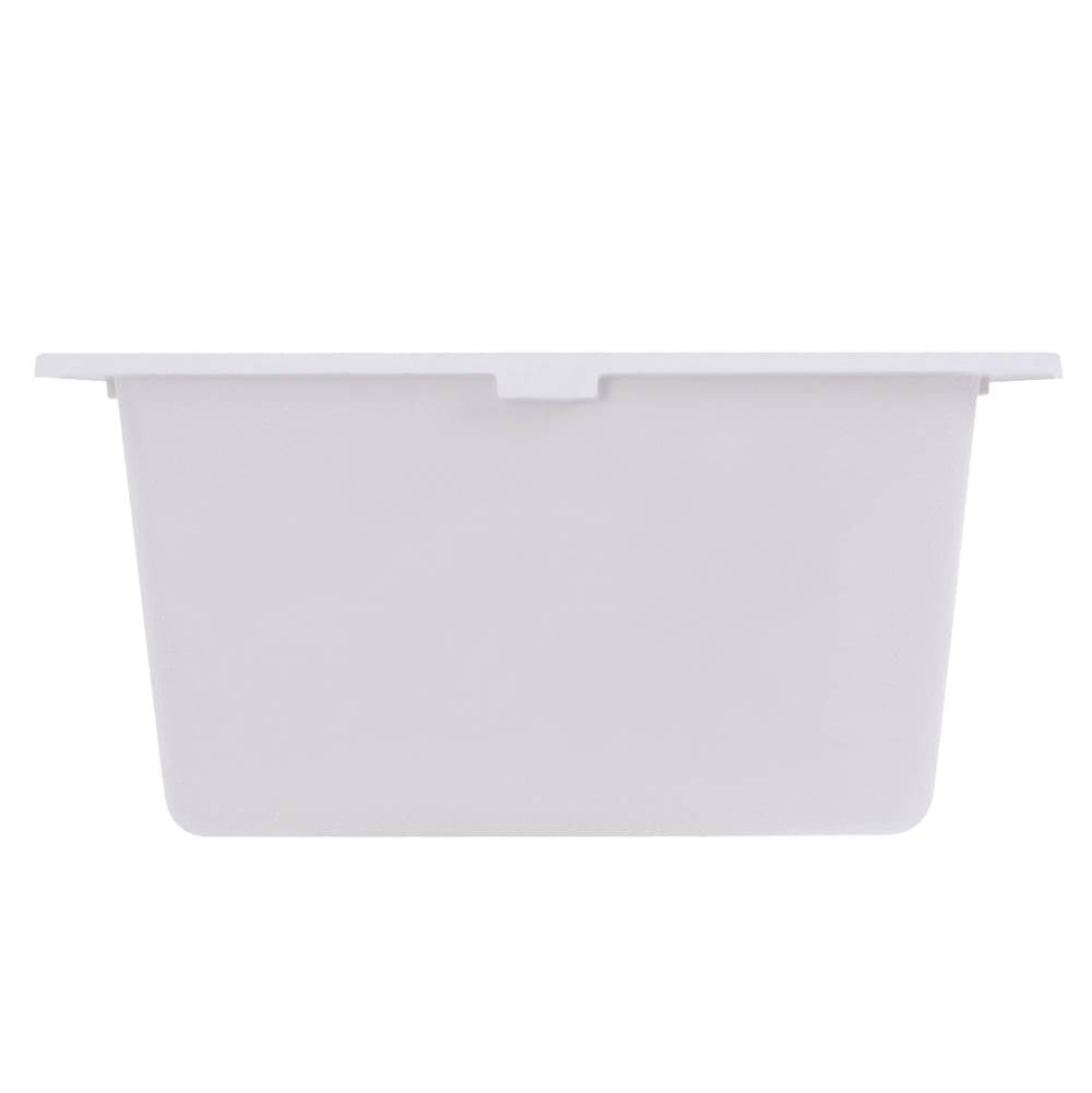 17'' Single Bowl Undermount Granite Composite Bar-Prep Sink White