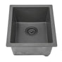 Nantucket Sinks - Nantucket Sinks' 15'' x 18'' granite composite single bowl dualmount bar-prep sink is crafted in Europe.  - Matte Titanium