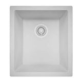 Nantucket Sinks - Nantucket Sinks' 15'' x 18'' granite composite single bowl dualmount bar-prep sink is crafted in Europe.  - Matte White
