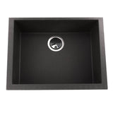 Nantucket Sinks - Small Single Bowl Undermount Granite Composite Black - Matte Black