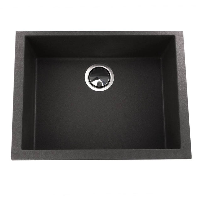 Nantucket Sinks - Small Single Bowl Undermount Granite Composite Black - Matte Black