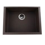 Nantucket Sinks - Small Single Bowl Undermount Granite Composite Brown - Matte Brown