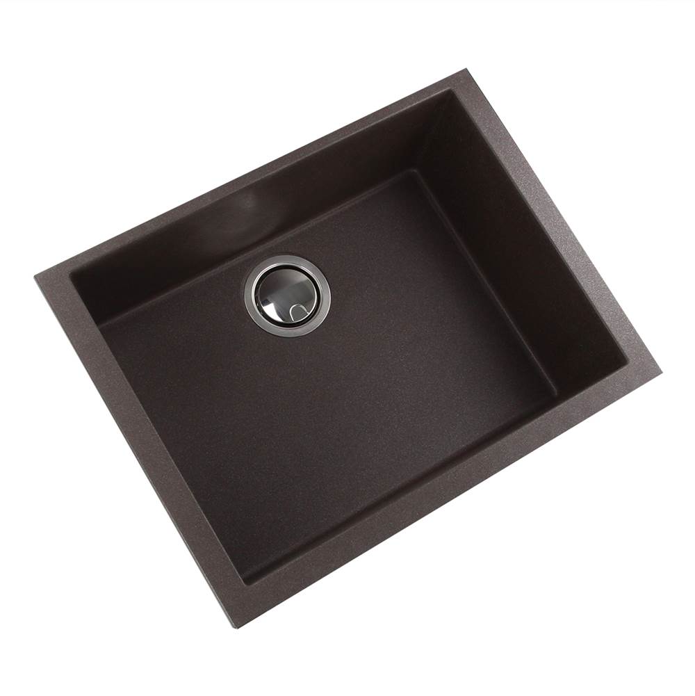 Small Single Bowl Undermount Granite Composite Black