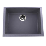 Nantucket Sinks - Small Single Bowl Undermount Granite Composite Titanium - Matte Titanium