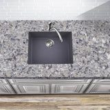 Small Single Bowl Undermount Granite Composite Black
