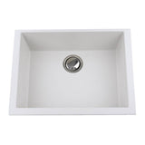 Nantucket Sinks - Small Single Bowl Undermount Granite Composite White - Matte White