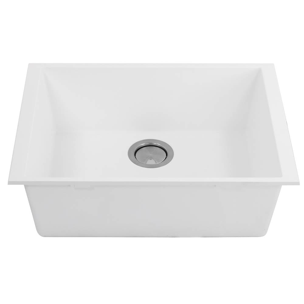 Small Single Bowl Undermount Granite Composite Black