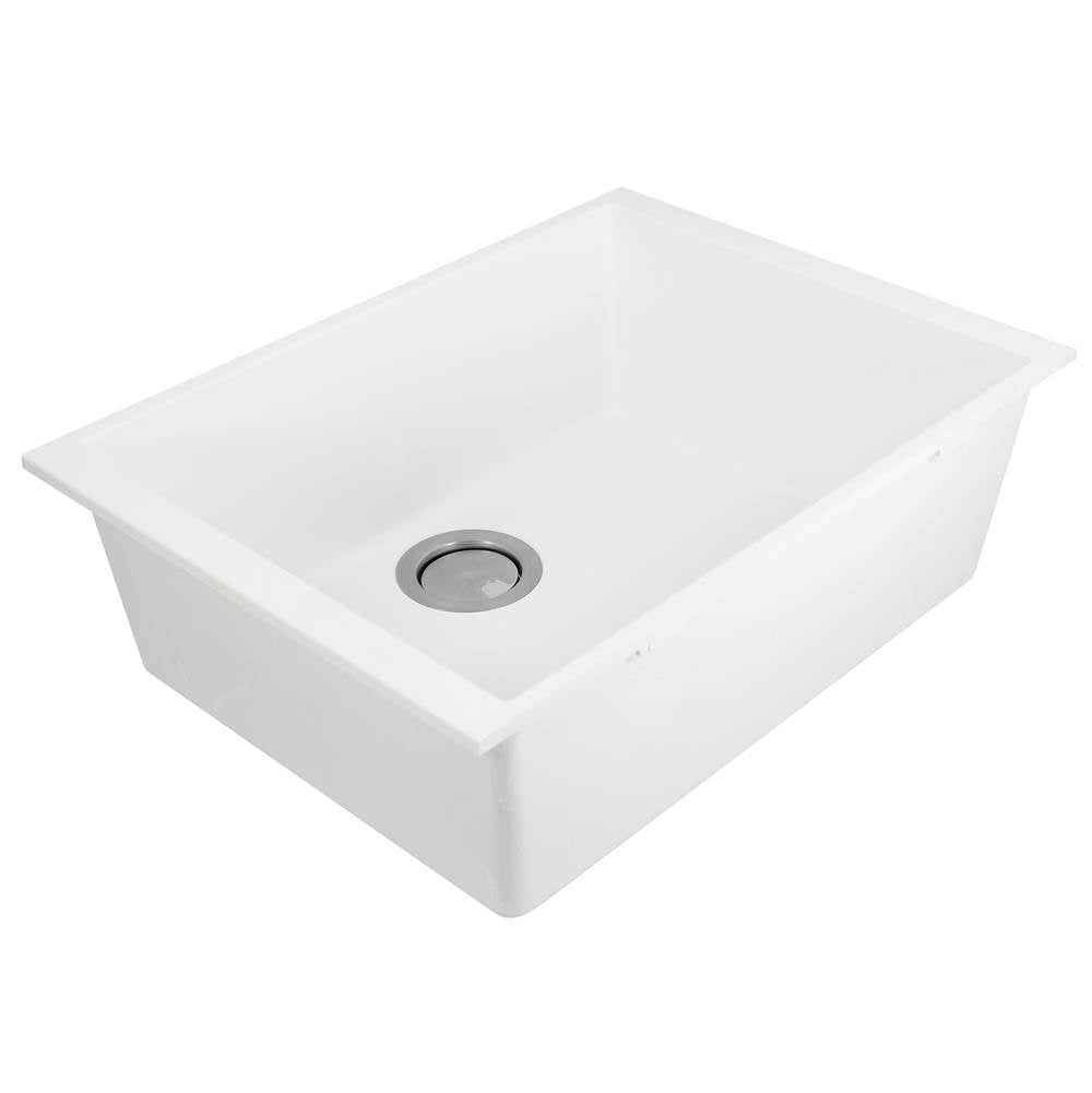Small Single Bowl Undermount Granite Composite Black
