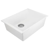 Small Single Bowl Undermount Granite Composite Black