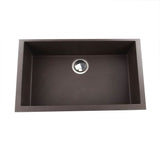 Nantucket Sinks - Large Single Bowl Undermount Granite Composite Brown - Matte Brown