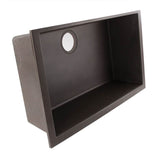Large Single Bowl Undermount Granite Composite Black