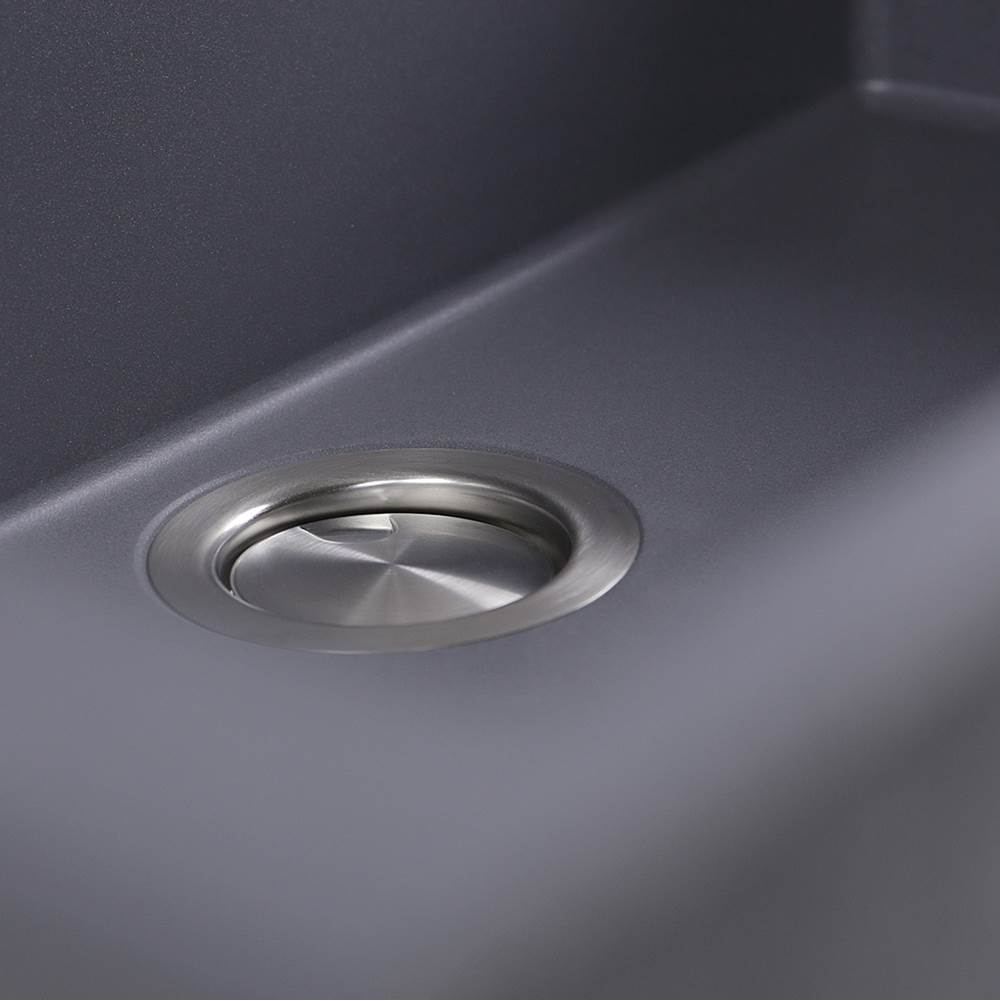 Large Single Bowl Undermount Granite Composite Black