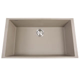 Nantucket Sinks - Large Single Bowl Undermount Granite Composite Titanium - Matte Truffle