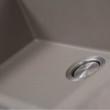 Large Single Bowl Undermount Granite Composite Black