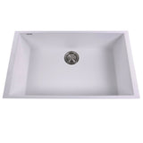Nantucket Sinks - Large Single Bowl Undermount Granite Composite White - Matte White