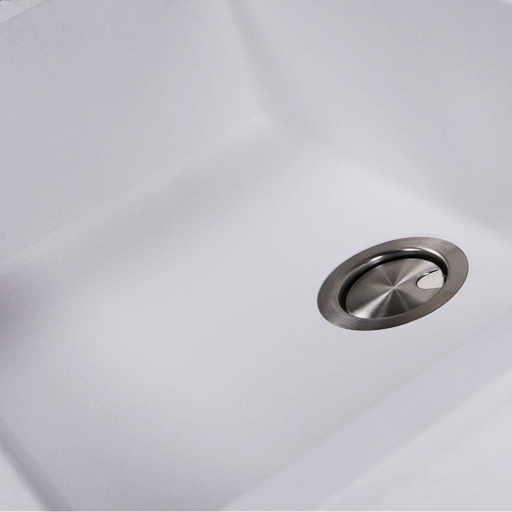 Large Single Bowl Undermount Granite Composite Black