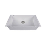 Large Single Bowl Undermount Granite Composite Black