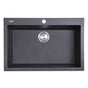 Nantucket Sinks - Large Single Bowl Dual-mount Granite Composite Black - Matte Black