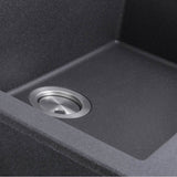 Large Single Bowl Dual-mount Granite Composite Black