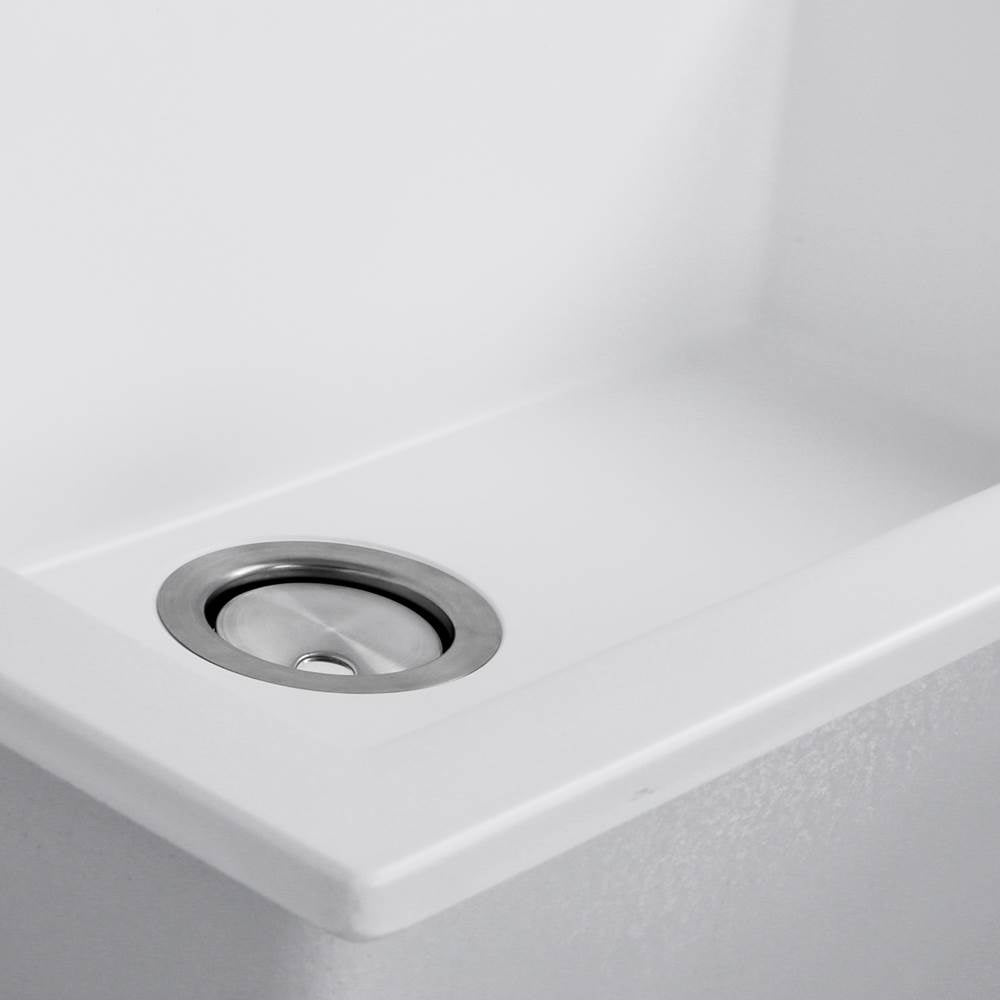 Large Single Bowl Dual-mount Granite Composite Black