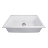Large Single Bowl Dual-mount Granite Composite Black