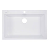 Large Single Bowl Dual-mount Granite Composite Black