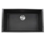 Nantucket Sinks - 33-inch Undermount Granite Composite Sink in Black - Matte Black