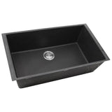 33-inch Undermount Granite Composite Sink in Black