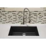 33-inch Undermount Granite Composite Sink in Black