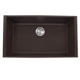Nantucket Sinks - 33-inch Undermount Granite Composite Sink in Brown - Matte Brown