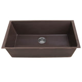 33-inch Undermount Granite Composite Sink in Black
