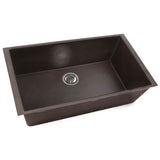 33-inch Undermount Granite Composite Sink in Black