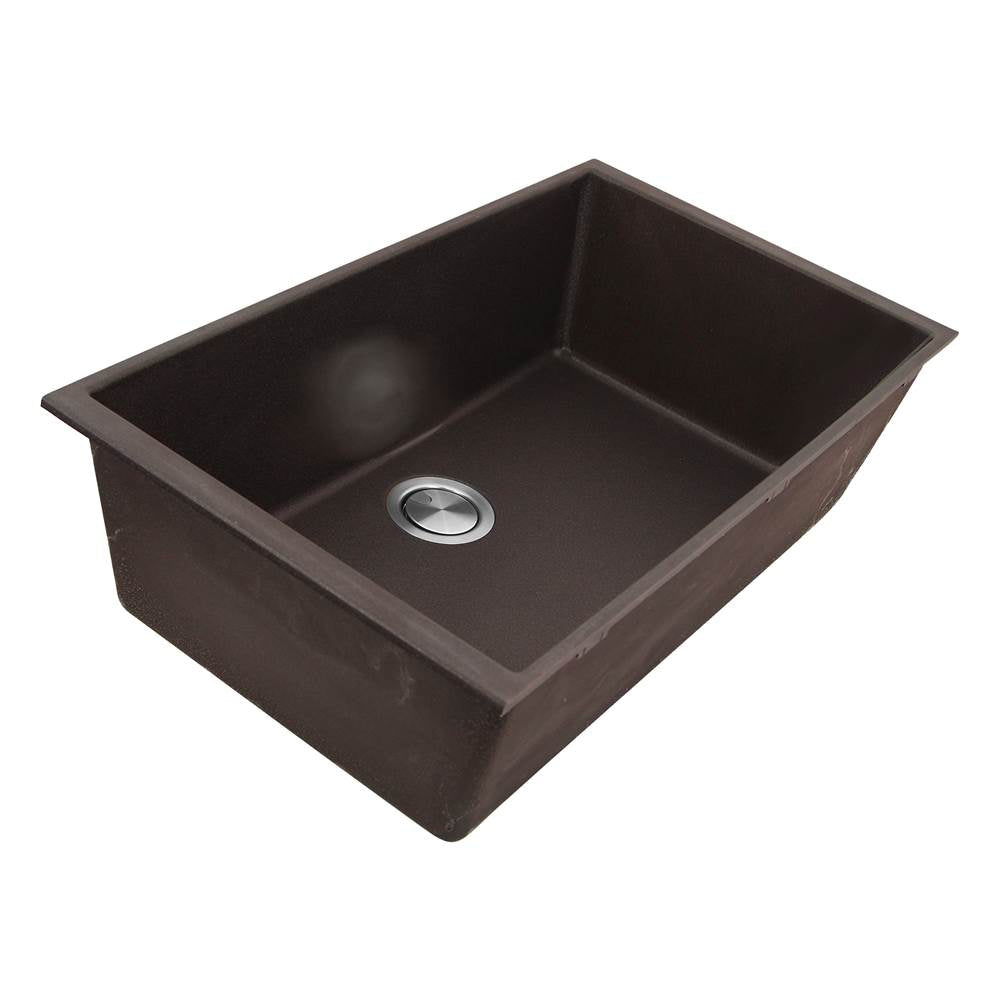 33-inch Undermount Granite Composite Sink in Black