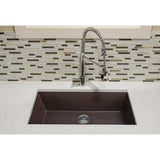 33-inch Undermount Granite Composite Sink in Black