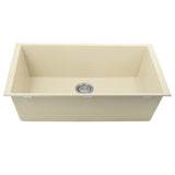 33-inch Undermount Granite Composite Sink in Black