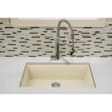 33-inch Undermount Granite Composite Sink in Black