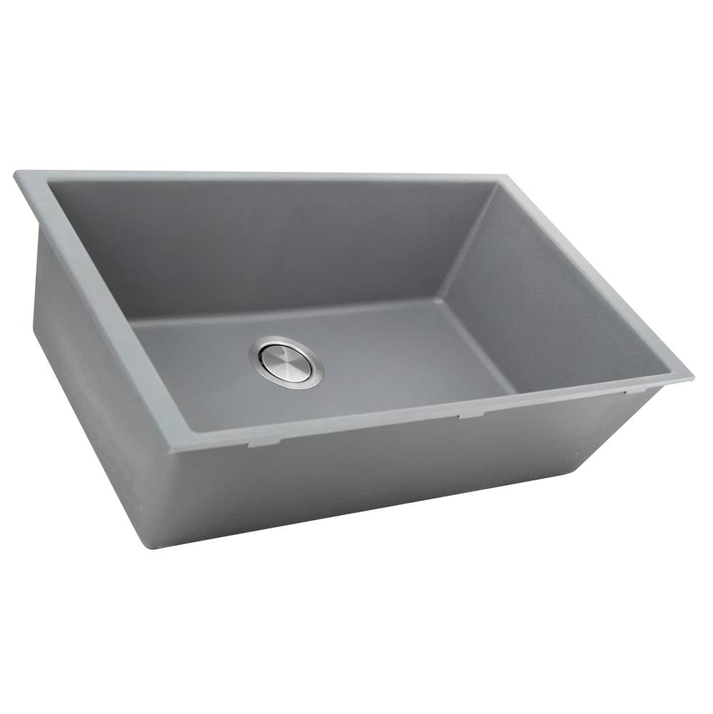 33-inch Undermount Granite Composite Sink in Black