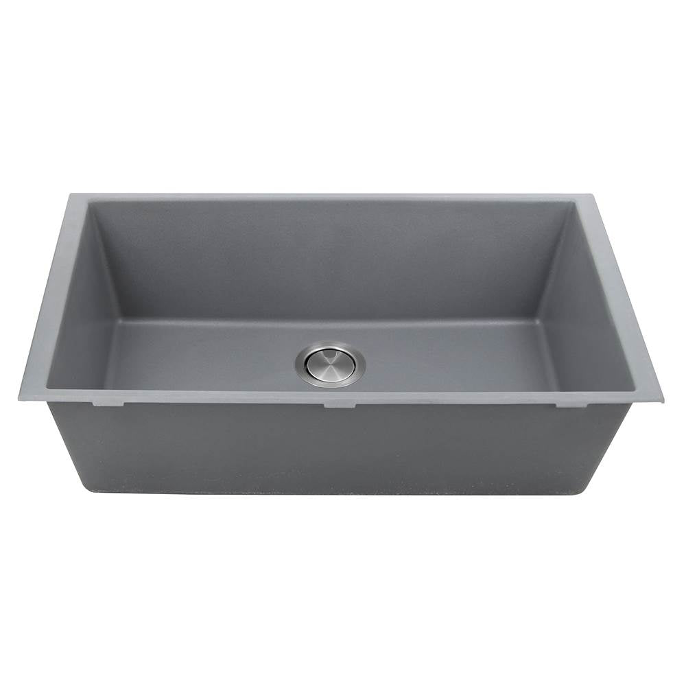 33-inch Undermount Granite Composite Sink in Black
