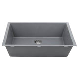 33-inch Undermount Granite Composite Sink in Black