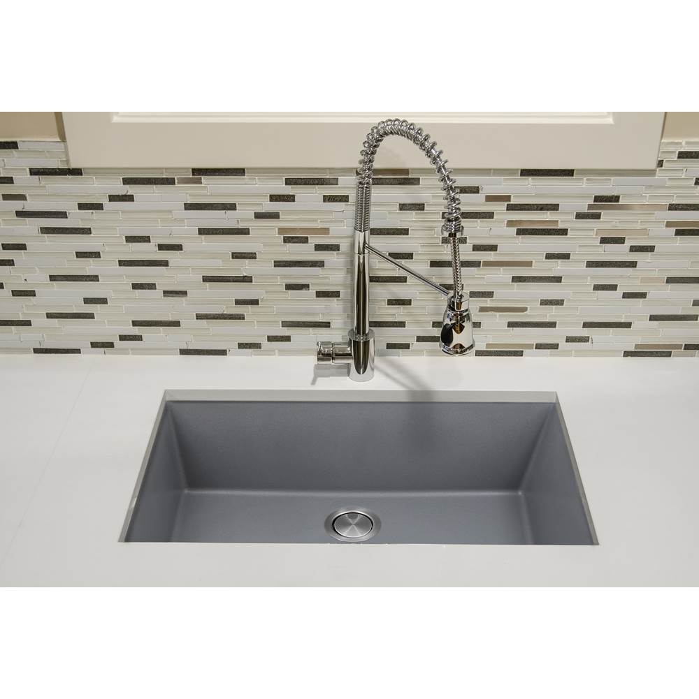 33-inch Undermount Granite Composite Sink in Black