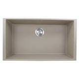 Nantucket Sinks - 33-inch Undermount Granite Composite Sink in Truffle - Matte Truffle