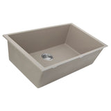 33-inch Undermount Granite Composite Sink in Black