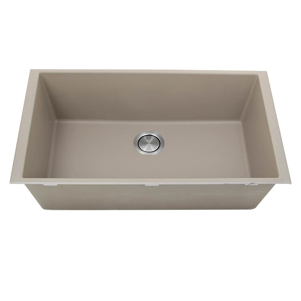 33-inch Undermount Granite Composite Sink in Black
