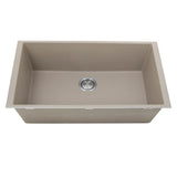 33-inch Undermount Granite Composite Sink in Black