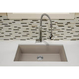 33-inch Undermount Granite Composite Sink in Black